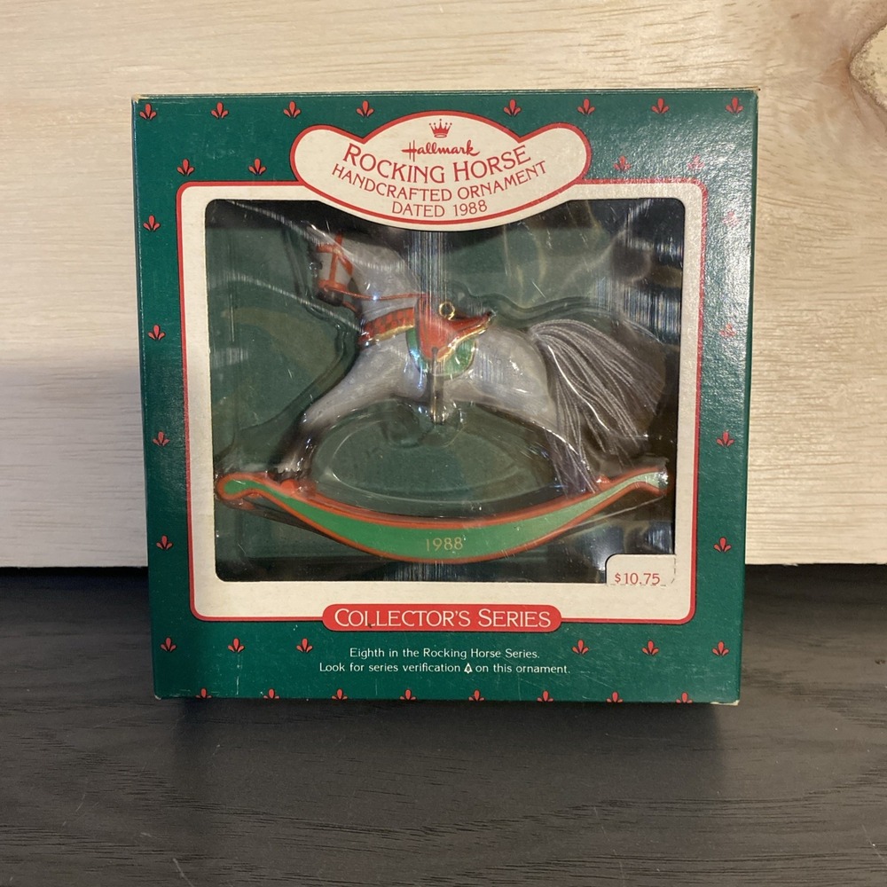 HALLMARK KEEPSAKE ORNAMENT ~ 1988 ROCKING HORSE ~ #8 IN COLLECTOR'S SERIES ~